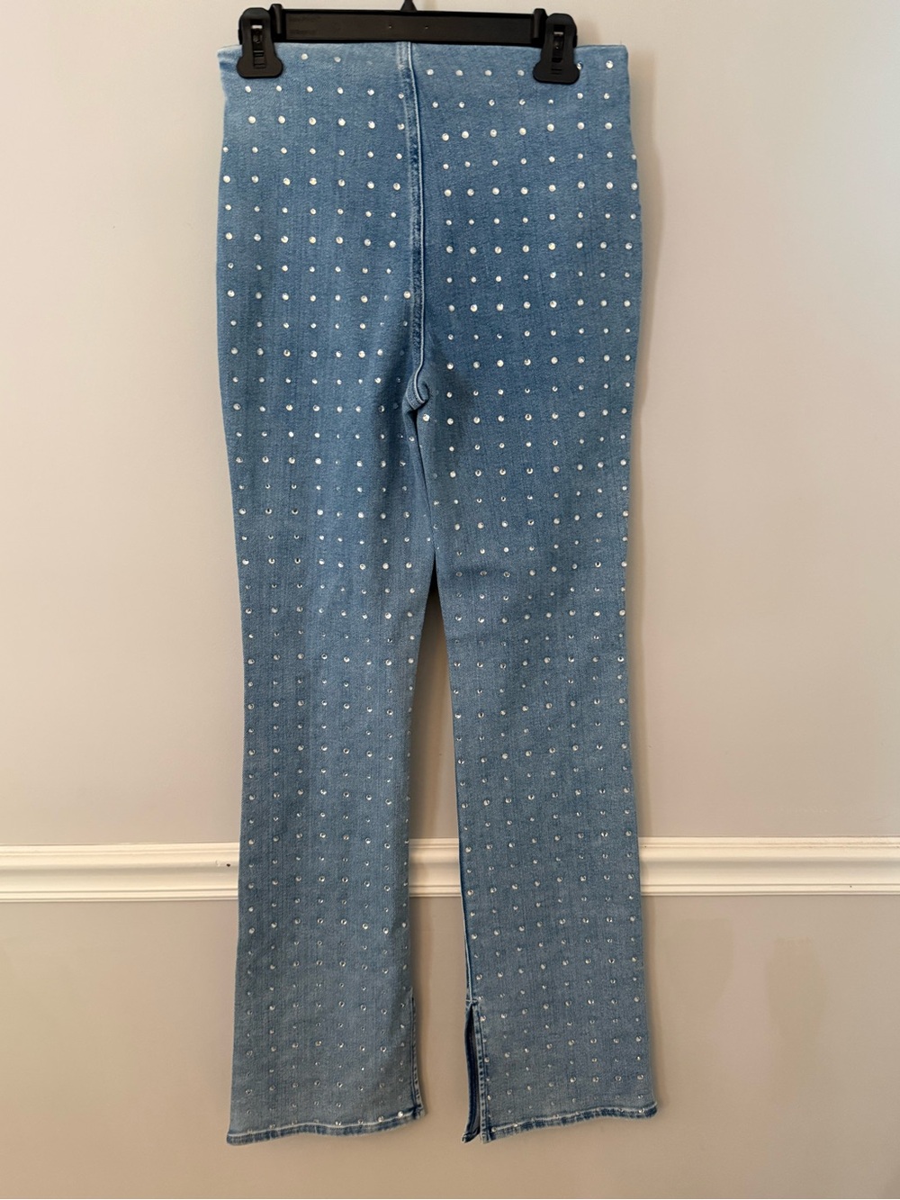 NWT Good American Dolly Crystal Denim Pants. "Jolean's Jeans" 4/27 - Picture 4 of 12